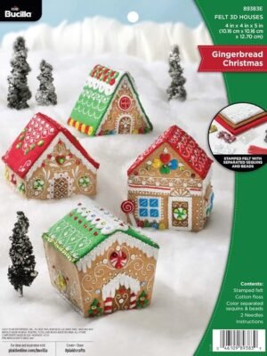 Bucilla Ornament Making Kit, Gingerbread Christmas 89383E