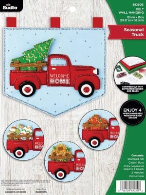 Bucilla  Wall Hanging, Seasonal Truck 89290E