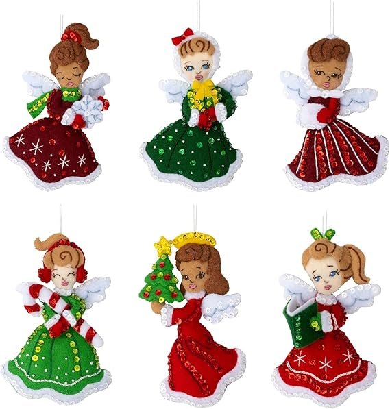 Bucilla Ornament Making Kit, Christmas Angels 89493E