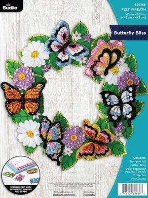 Bucilla Wreath Making Kit, Butterfly Bliss 89636E