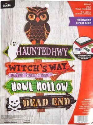 Bucilla Wall Hanging Kit, Halloween Street Sign 89384E