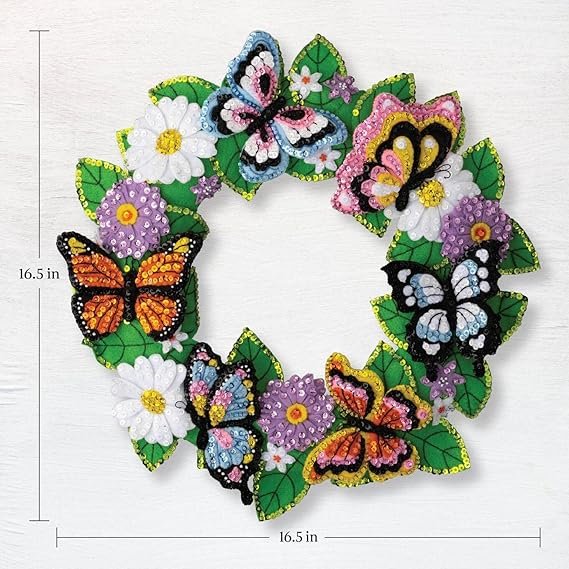 Bucilla Wreath Making Kit, Butterfly Bliss 89636E