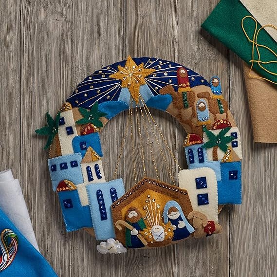 Bucilla Wreath, Town of Bethlehem 86734