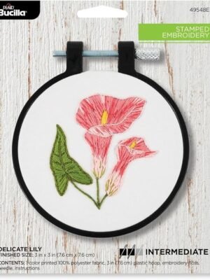 Bucilla, Delicate Lily, Stamped Embroidery Kit 49548E