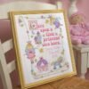 Bucilla Counted Cross Stitch Birth Record Kit, Princess 45328