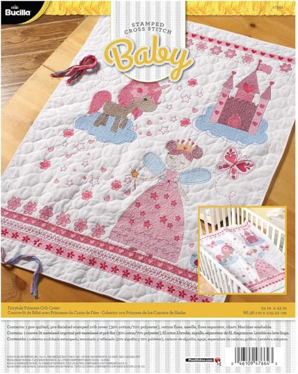Bucilla FAIRYTALE PRINCESS Crib Cover 47664