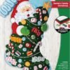 Bucilla, Santa's Candy Christmas Stocking Making Kit 89766E