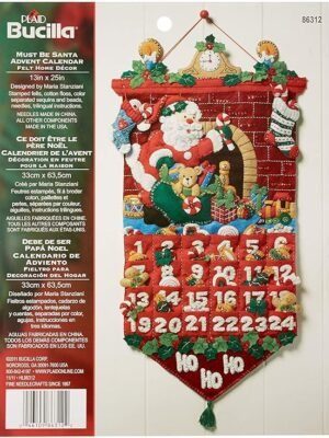 Bucilla Felt Applique Advent Calendar Kit, Must Be Santa 86312
