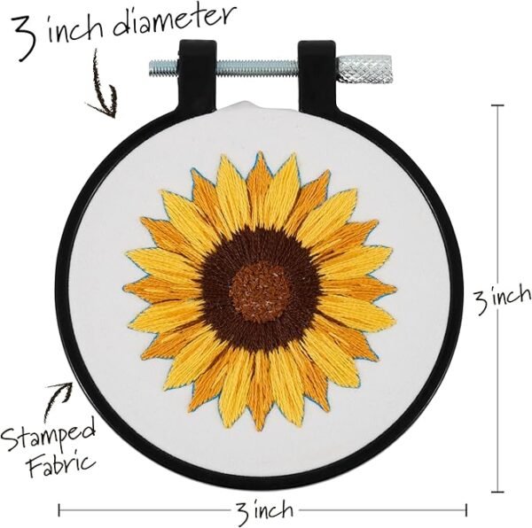 Bucilla, Golden Sunflower, Stamped Embroidery Kit 49547E