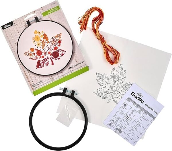 Bucilla, Autumn Foliage, Stamped Embroidery Kit 49535E