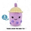 Bucilla Complete Crochet Kit, Sarah The Boba Tea 49610E