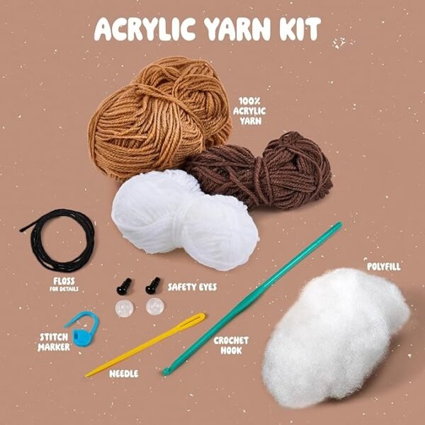 Bucilla Complete Crochet Kit, Marshy The S'More 49615E