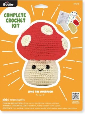 Bucilla Complete Crochet Kit, Juno The Mushroom 49611E
