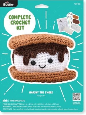 Bucilla Complete Crochet Kit, Marshy The S'More 49615E