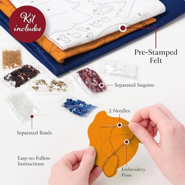 Bucilla Felt Applique Advent Calendar Kit, One Starry Night 89681E