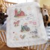 Bucilla Stamped Cross Stitch Crib Cover Kit, On The Farm 45567