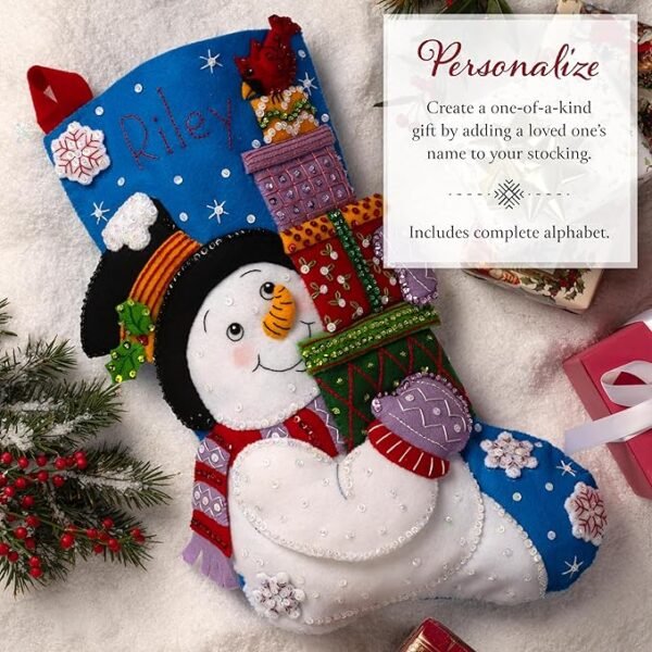 Bucilla, Holiday Gift Tower Stocking Making Kit 89755E