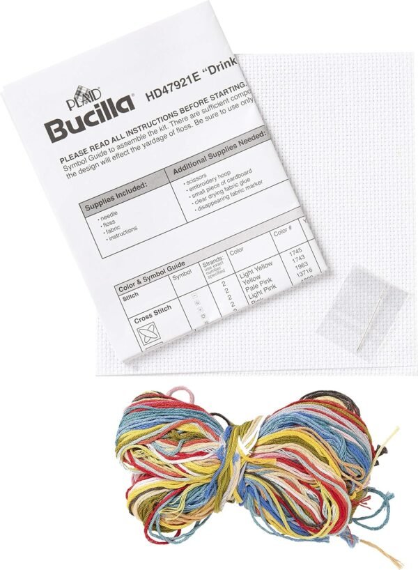 Bucilla 47921E Counted Cross Stitch Bookmarks, Mini Drink Tea 47921E