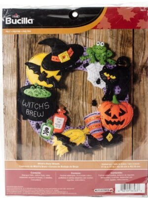 Bucilla Witch's Brew Aplique de Fieltro — Kit de Corona con Aplique de Fieltro [SKU: 86563]