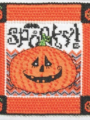 Kit de punto de cruz Spooky Pumpkin de Debbie Mumm de Mill Hill DM302513