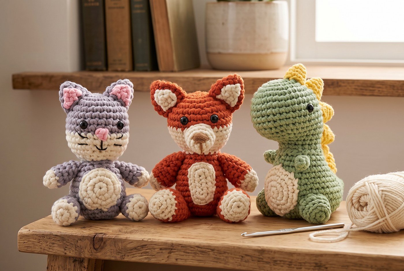 Bucilla animal amigurumi crochet characters