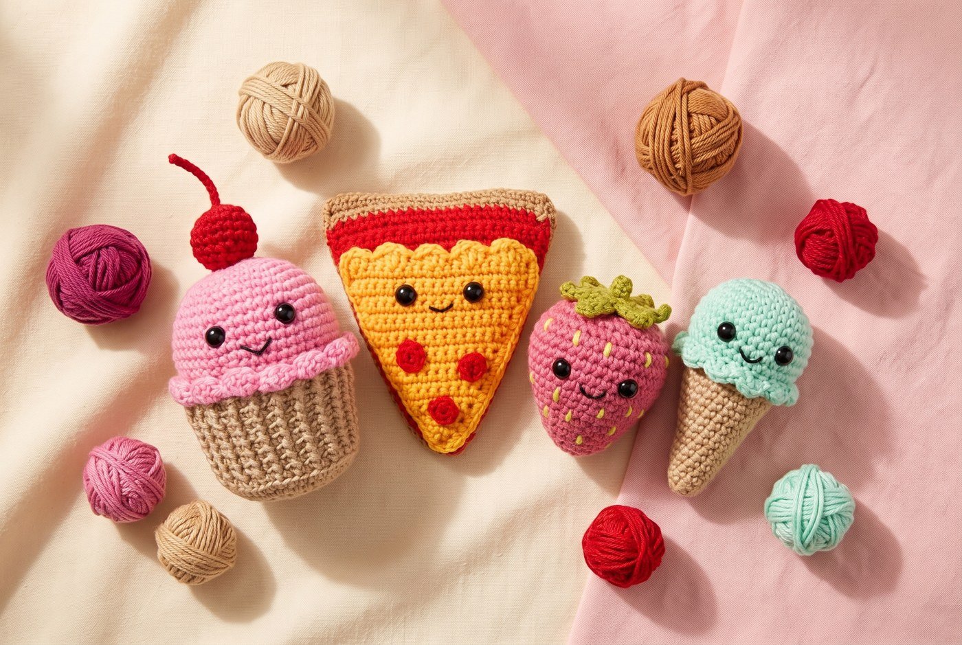 Bucilla food amigurumi crochet characters