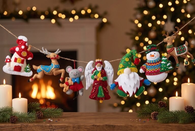 Adornos Navideños de Fieltro Bucilla: 71 Sets Comparados — Gnomos, Muñecos de Nieve, Animales y Más 3 Adornos Navideños de Fieltro Bucilla: 71 Sets Comparados — Gnomos, Muñecos de Nieve, Animales y Más hero image