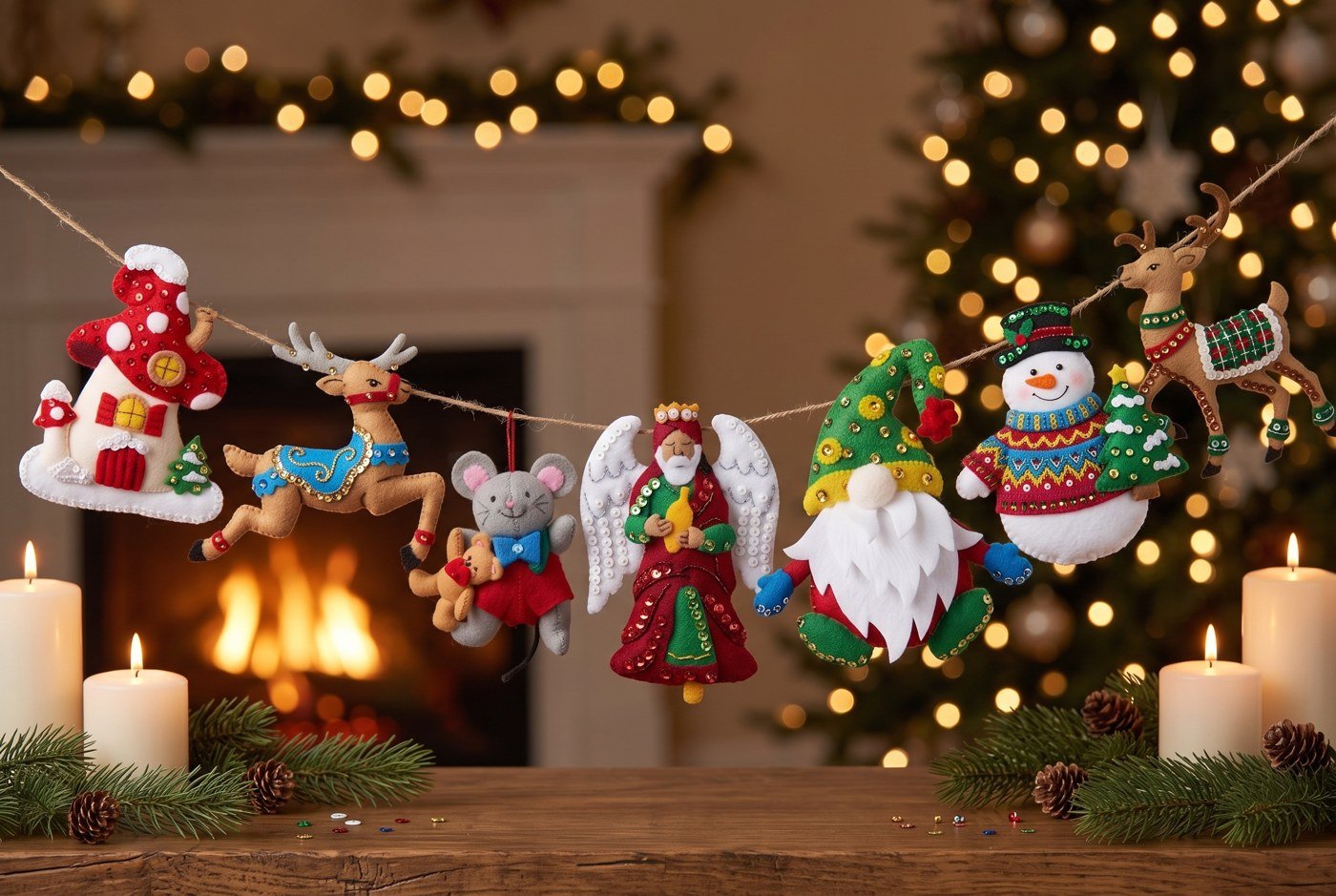 Bucilla Felt Ornament Kits: 71 Sets Compared — Gnomes, Snowmen, Animals & More 1 Adornos Navideños de Fieltro Bucilla: 71 Sets Comparados — Gnomos, Muñecos de Nieve, Animales y Más hero image