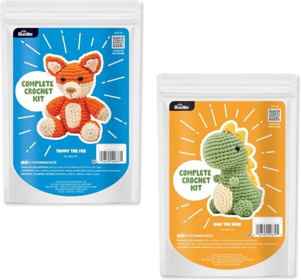 bucilla-2-piece-complete-crochet-kit-best-friends-5-amgbf24-primary Bucilla Piece Best Friends " | Crochet Amigurumi Kit | AMGBF24