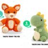bucilla-2-piece-complete-crochet-kit-best-friends-5-amgbf24-variant-01 Bucilla Piece Best Friends " | Crochet Amigurumi Kit | AMGBF24