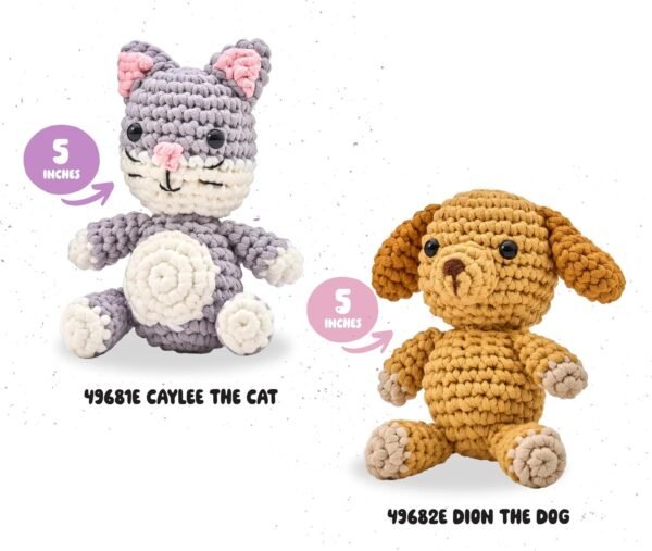Bucilla Piece Pet Pals " | Crochet Amigurumi Kit | AMGPP24