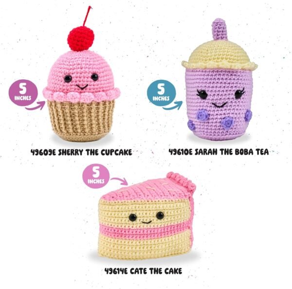bucilla-3-piece-complete-crochet-kit-bakery-buddies-5-amgbb24-variant-01 Bucilla Piece Bakery Buddies " | Crochet Amigurumi Kit | AMGBB24