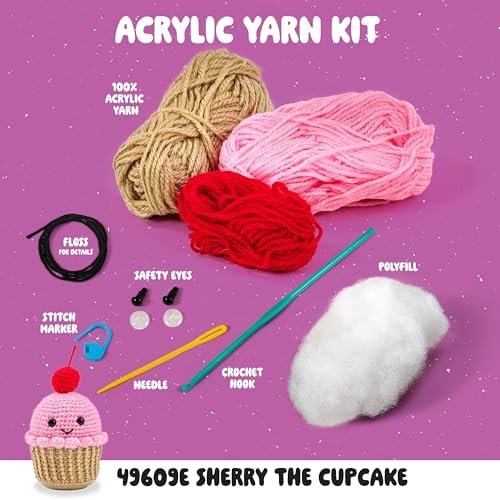 bucilla-3-piece-complete-crochet-kit-bakery-buddies-5-amgbb24-variant-02 Bucilla Piece Bakery Buddies " | Crochet Amigurumi Kit | AMGBB24