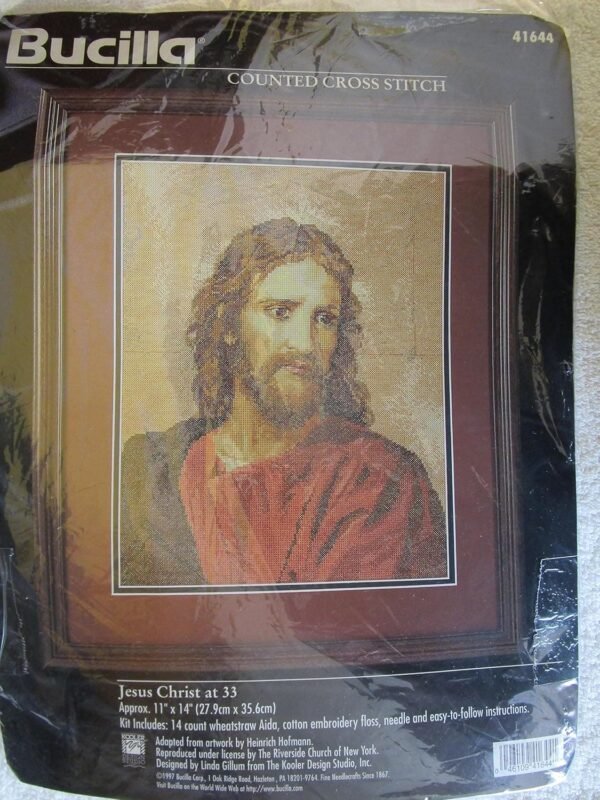 Bucilla Jesus Christ at 33 Counted Cross Stitch Kit 41644 - product photo 2