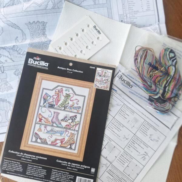 Bucilla Antique Shoe Collection Counted Cross Stitch Kit 42640 - product photo 2 Bucilla Antique Shoe Collection Counted Cross Stitch Kit 42640 - product photo 2
