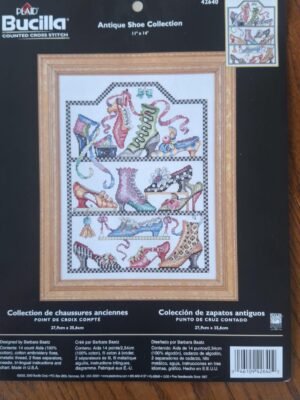 Bucilla Antique Shoe Collection Counted Cross Stitch Kit 42640 - main product photo
