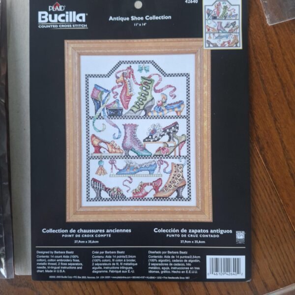 Bucilla Antique Shoe Collection Counted Cross Stitch Kit 42640 - main product photo Bucilla Antique Shoe Collection Counted Cross Stitch Kit 42640 - main product photo
