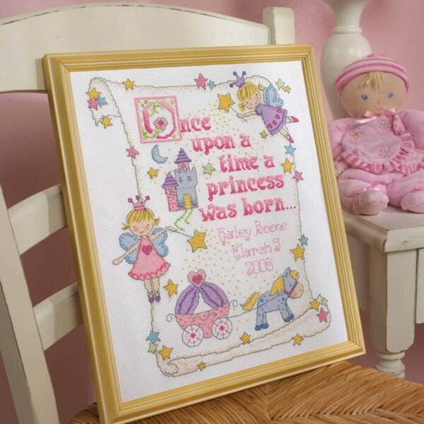Bucilla Princess Birth Record Counted Cross Stitch Kit 45328 - product photo 3
