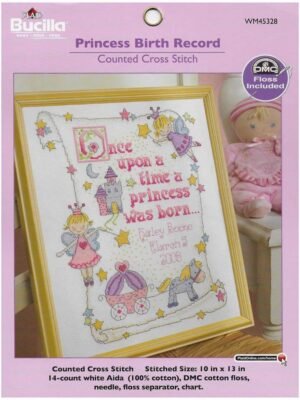 Bucilla Princess Birth Record Counted Cross Stitch Kit 45328 - main product photo