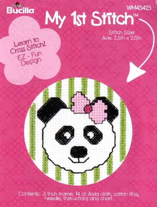 Bucilla Panda Counted Cross Stitch Kit 45425 - product photo 3