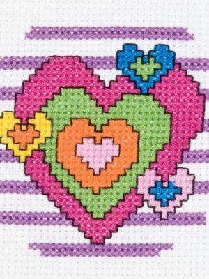 Bucilla Heart My 1st Stitch Mini Cross Stitch Kit 45457 - main product photo