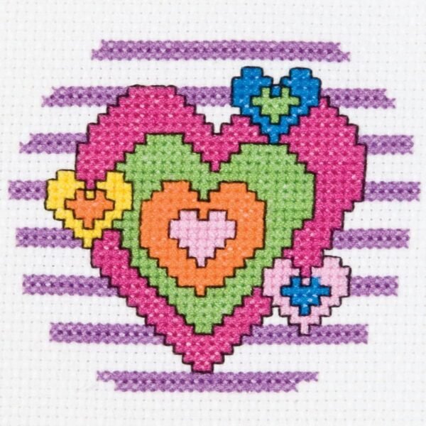 Bucilla Heart My 1st Stitch Mini Cross Stitch Kit 45457 - main product photo