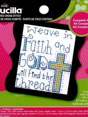 Bucilla Weave in Faith Mini Cross Counted Cross Stitch Kit 45757 - main product photo
