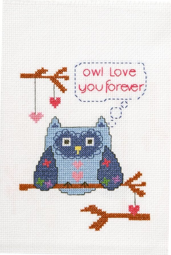 Bucilla Owl Love You Forever Counted Cross Stitch Kit 46040 - main product photo