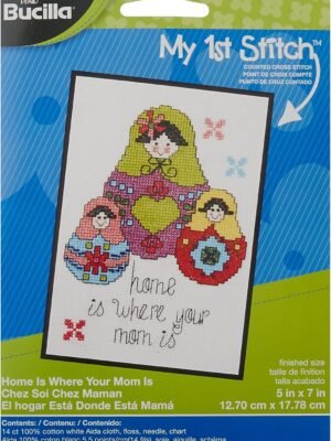 Bucilla Home Is Where Your Mom Is Counted Cross Stitch Kit 46041 - main product photo
