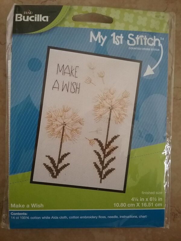 Bucilla Make A Wish Counted Cross Stitch Kit 46271 - main product photo