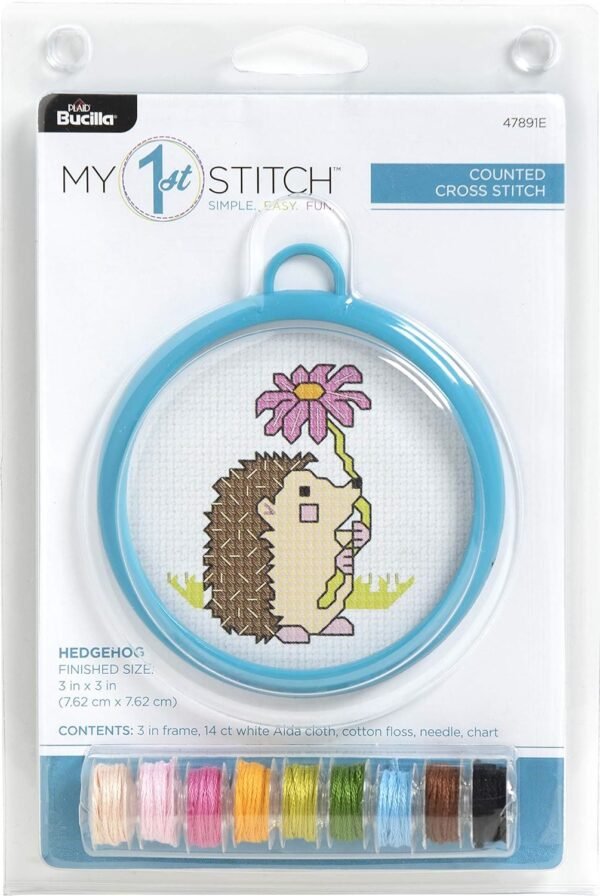 Bucilla Hedgehog Counted Cross Stitch Kit 47891E - main product photo Bucilla Hedgehog Counted Cross Stitch Kit 47891E - main product photo