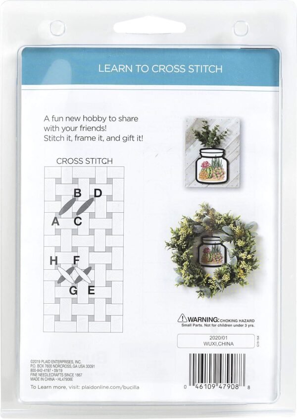 Bucilla Terrarium Cactus Counted Cross Stitch Kit 47908E - product photo 3