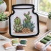 Bucilla Terrarium Cactus | Kit de punto de cruz contado | 47908E