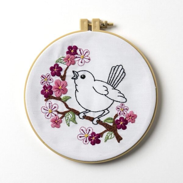Bucilla Cherry Blossom Birdie | Kit de bordado estampado | 47917E
